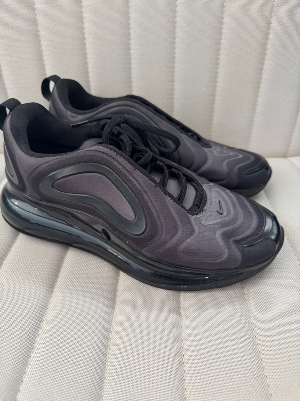Nike Youth Air Max 720 Black/Grey Wave Sneakers